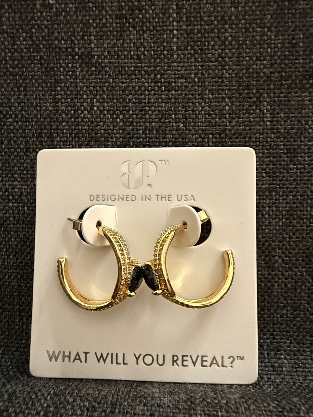 Bomb party obsidia hoop earrings